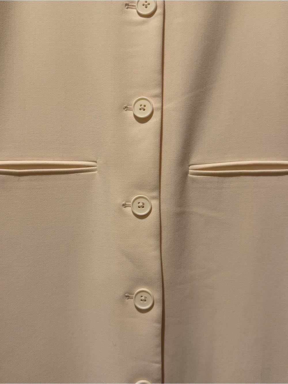STAUD Cream Button Front Sleeveless Midi Dress XS NWOT - Picture 2 of 8